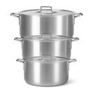 Jogo de Panelas Alumínio Grandes Hotel Feijoada 3 peças