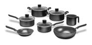 Jogo De Panelas Antiaderente 7 Pecas Preto Ebony Brinox Top