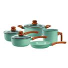 Jogo de Panelas Antiaderente Alumínio Indução Ecoglide Tuut 5 Peças Marble