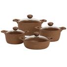 Jogo de Panelas Antiaderente Revestimento Granito 4 Peças Cooktop Fogão Indução