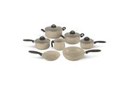 Jogo de Panelas Antiaderente Suprema Ceramic Life 7 Peças Vanilla - Brinox