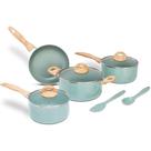 Jogo de panelas brinox antiaderente 6 peças ceramic life botanika c/ indução