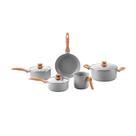 Jogo de Panelas Brinox Antiaderente Ceramic Life 5 Peças Easy Gris