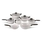 Jogo de Panelas Brinox Antiaderente Ceramic Life 7 Peças Suprema Vanilla