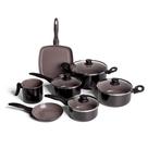 Jogo de Panelas Brinox Ceramic Life Easy 7 Peças Preto