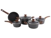 Jogo de Panelas Brinox de Alumínio Stone&Wood Cinza 5 Peças Optima