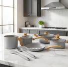 Jogo De Panelas Brinox Gris com Indução e Utensílios 7 Peças