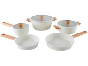 Jogo de Panelas Brinox Revestimento Cerâmico Creme 5 Peças Ceramic Life Nordic Indução Jogo de Panelas Brinox Revestimento Cerâmico Creme 5 Peças Ceramic Life Nordic Indução