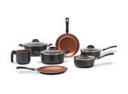 Jogo de Panelas Brinox Topázio Antiaderente 7 Peças Cinza Range