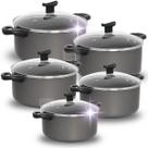 Jogo de Panelas Caçarolas 16 a 24 Peças Antiaderente Teflon Panelas Grande