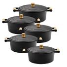 Jogo de panelas caçarolas de ferro fundido mineira 16 ao 24 Fundição Santana