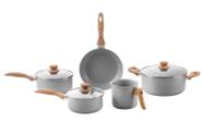 Jogo de Panelas Ceramic Life BRINOX 5 peças Cinza Gris