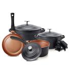 Jogo de Panelas Cerâmica 4 Pç Premier Black Le Cook Indução Jogo de Panelas Cerâmica 4 Pç Premier Black Le Cook Indução