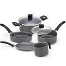 Jogo de Panelas Cinza 5 Peças Antiaderente Tampa de Vidro Alegrette Jogo de Panelas Cinza 5 Peças Antiaderente Tampa de Vidro Alegrette