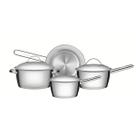 Jogo de Panelas com Fundo Triplo 4 Peça Tramontina Inox, 65650270