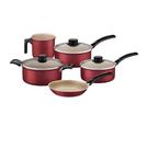 Jogo De Panelas Conjunto Com 5 Peças Original Tramontina Em Aluminio Antiaderente Starflon Max Vermelho