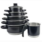 Jogo De Panelas Craqueado 5 Peças Mais Fervedor N12