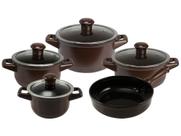 Jogo de Panelas de Cerâmica Smart Duo 5 Peças Chocolate Ceraflame