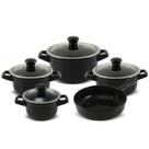 Jogo De Panelas De Cerâmica Smart Duo 5 Peças Preto Ceraflame