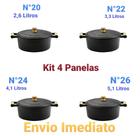 Jogo de panelas de ferro fundido Entrega Rápida kit N20 + N22 + N24 + N26