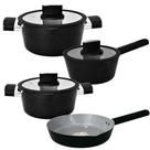 Jogo De Panelas De Indução Cerâmica Chicago Preto 4 Peças Jogo De Panelas De Indução Cerâmica Chicago Preto 4 Peças