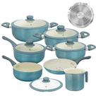 Jogo de Panelas de induçao Revestimento Cerâmica Genebra Plus 7 Peças - Casambiente