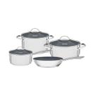 Jogo de Panelas em Aço Inox Fundo Triplo 4 Peças Una Ceramic Tramontina