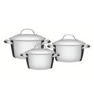 Jogo de Panelas Inox Tramontina Allegra 3 Peças