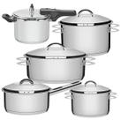 Jogo De Panelas Pressão Inox Indução Fundo Triplo Tramontina