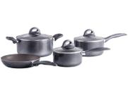 Jogo de Panelas Smart Plus Cinza Antiaderente Ceramic Life 4 Peças - Brinox 4791/113
