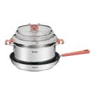 Jogo De Panelas Tefal Optispace 4 Peças Inox E Fundo Triplo Inox Jogo De Panelas Tefal Optispace 4 Peças Inox E Fundo Triplo Inox