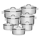 Jogo De Panelas Tramontina 7 Peças Aço Inox Fundo Triplo de Indução Solar Jogo De Panelas Tramontina 7 Peças Aço Inox Fundo Triplo de Indução Solar