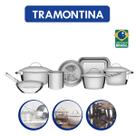 Jogo De Panelas Tramontina AÇo Inox Fundo Triplo 7 PeÇas Allegra Jogo De Panelas Tramontina AÇo Inox Fundo Triplo 7 PeÇas Allegra