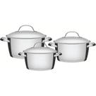 Jogo De Panelas Tramontina Allegra 3 Peças Aço Inox Fundo Triplo Jogo De Panelas Tramontina Allegra 3 Peças Aço Inox Fundo Triplo