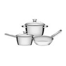 Jogo de Panelas Tramontina Allegra Aço Inox Fundo Triplo 3 Peças Jogo de Panelas Tramontina Allegra Aço Inox Fundo Triplo 3 Peças