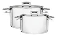Jogo De Panelas Tramontina Brava Aço Inox Fundo Triplo 2pcs Cor Prateado Jogo De Panelas Tramontina Brava Aço Inox Fundo Triplo 2pcs Cor Prateado