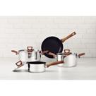 Jogo de Panelas Tramontina Brava Antiaderente Aço Inox com Efeito Amadeirado 4 Peças Jogo de Panelas Tramontina Brava Antiaderente Aço Inox com Efeito Amadeirado 4 Peças