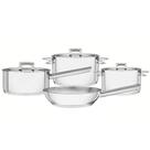 Jogo de Panelas Tramontina Brava em Aço Inox Fundo Triplo com Tampa Plana 4 Peças 65400020 Jogo de Panelas Tramontina Brava em Aço Inox Fundo Triplo com Tampa Plana 4 Peças 65400020