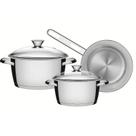 Jogo De Panelas Tramontina Indução Allegra 3 Peças inox