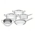 Jogo De Panelas Tramontina Professional Em Aço Inox 5 Peças