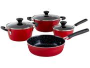 Jogo de Panelas Tramontina Revestimento Cerâmico de Alumínio Vermelho 4 Peças Glenz Jogo de Panelas Tramontina Revestimento Cerâmico de Alumínio Vermelho 4 Peças Glenz