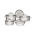 Jogo De Panelas Tramontina Solar 5 Peças Aço Inox Fundo Triplo Indução Jogo De Panelas Tramontina Solar 5 Peças Aço Inox Fundo Triplo Indução