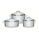 Jogo de Panelas Tramontina Solar em Aço Inox Fundo Triplo 3 Peças Jogo de Panelas Tramontina Solar em Aço Inox Fundo Triplo 3 Peças