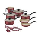 Jogo de Panelas Tramontina Turim em Alumínio com Revestimento Interno e Externo em Antiaderente Starflon Max Vermelho 10 Peças