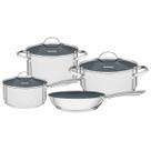 Jogo de Panelas Una Ceramic Aço Inox e Cerâmica de Indução 4 Peças - Tramontina 65280/316 Jogo de Panelas Una Ceramic Aço Inox e Cerâmica de Indução 4 Peças - Tramontina 65280/316