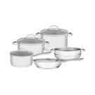Jogo de Panelas Una Inox com Fundo Triplo 5 Peças