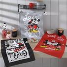 Jogo de Pano de Copa Felpudo Dohler Mickey e Minnie - 3 Peças de 45 x 65 cm