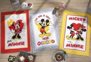 Jogo de Pano de Copa Felpudo Dohler Mickey e Minnie - 3 Peças de 45 x 65 cm