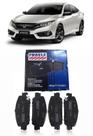 Jogo de Pastilha de Freio Dianteira Original - Fras-le Honda Civic G10 1.5 e 2.0 de 2016 a 2019.