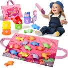 Jogo de pesca Montessori Toys Alsatic Pink de 1 ano com 20 unidades